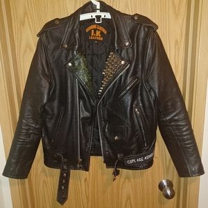 Leather Jacket with Misfits patch